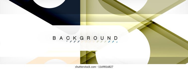 Circle and triangle vector abstract background