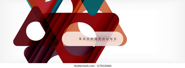 Circle and triangle vector abstract background