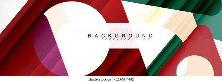 Circle and triangle vector abstract background