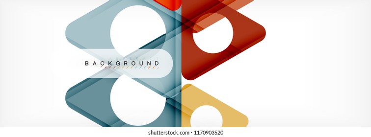 Circle and triangle vector abstract background