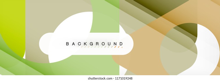 Circle and triangle vector abstract background