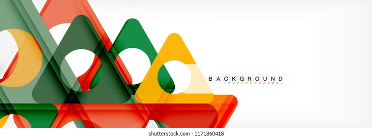 Circle and triangle vector abstract background