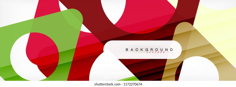 Circle and triangle vector abstract background