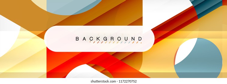 Circle and triangle vector abstract background
