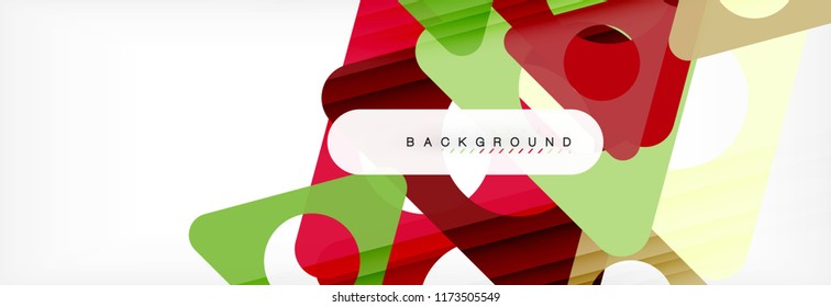 Circle and triangle vector abstract background