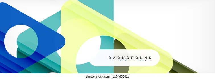Circle and triangle vector abstract background