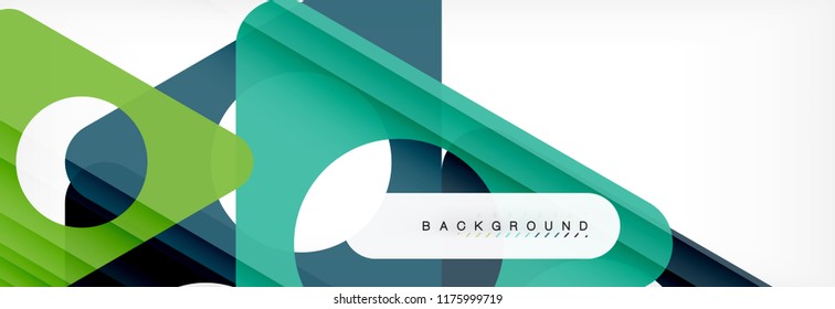 Circle and triangle vector abstract background