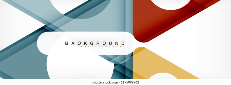 Circle and triangle vector abstract background