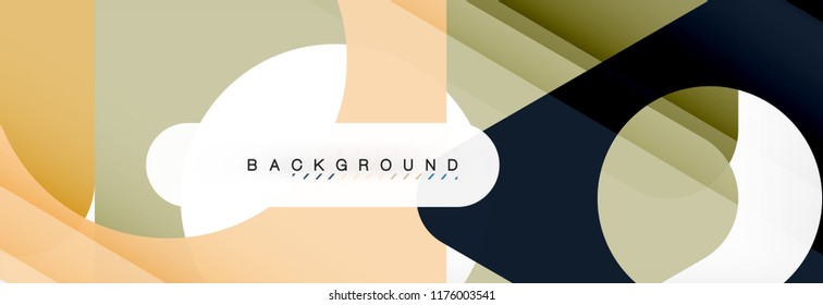 Circle and triangle vector abstract background