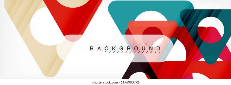 Circle and triangle vector abstract background