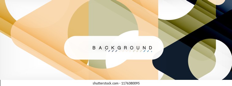 Circle and triangle vector abstract background