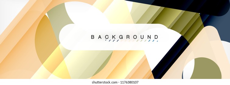 Circle and triangle vector abstract background
