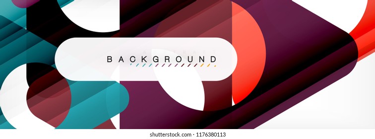 Circle and triangle vector abstract background