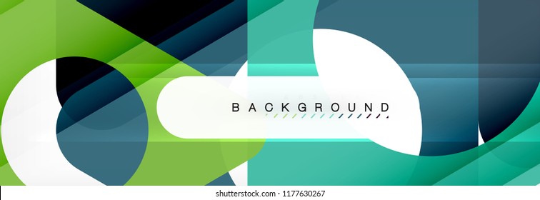 Circle and triangle vector abstract background