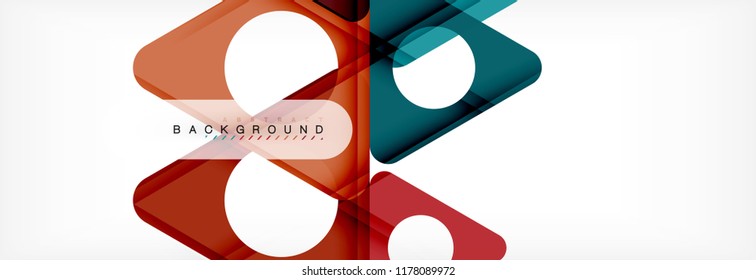 Circle and triangle vector abstract background