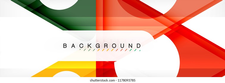 Circle and triangle vector abstract background