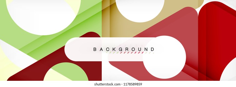 Circle and triangle vector abstract background