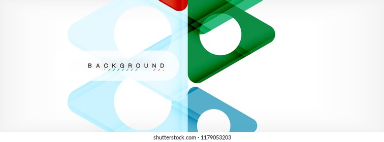 Circle and triangle vector abstract background
