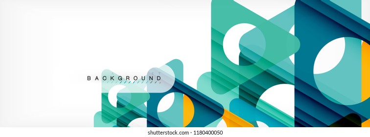 Circle and triangle vector abstract background