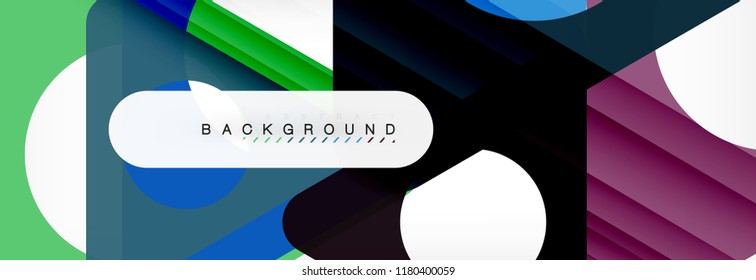 Circle and triangle vector abstract background