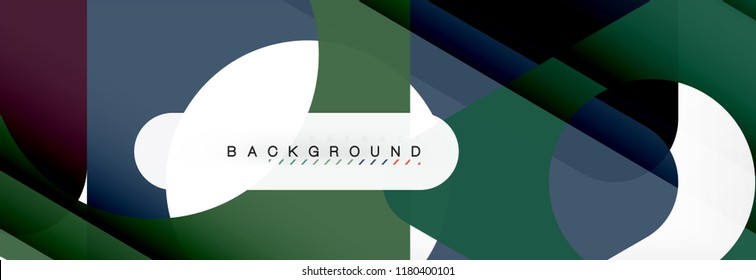 Circle and triangle vector abstract background