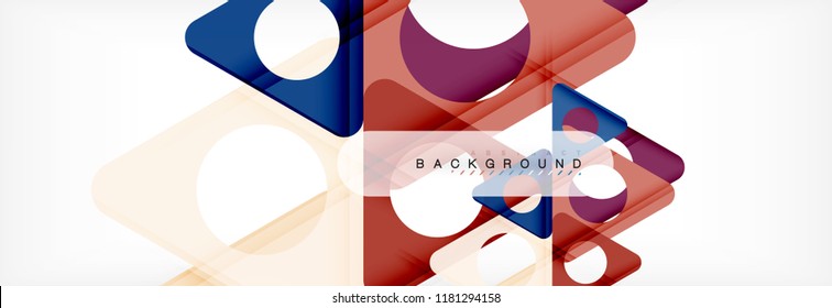 Circle and triangle vector abstract background