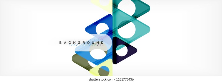 Circle and triangle vector abstract background