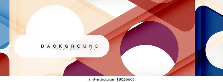 Circle and triangle vector abstract background