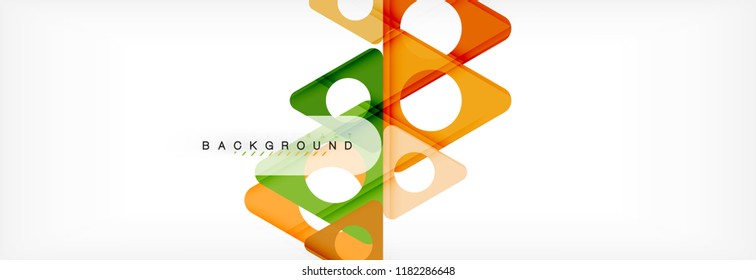 Circle and triangle vector abstract background