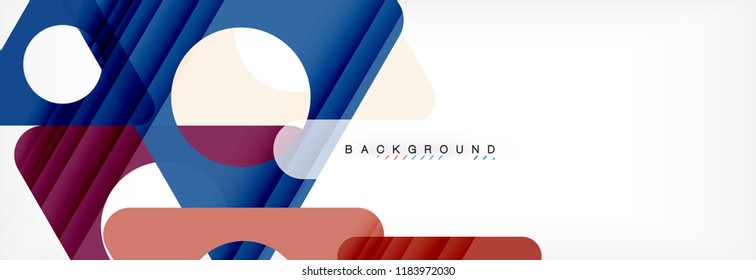 Circle and triangle vector abstract background