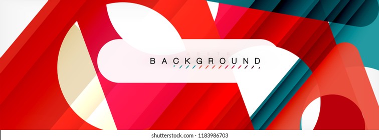 Circle and triangle vector abstract background