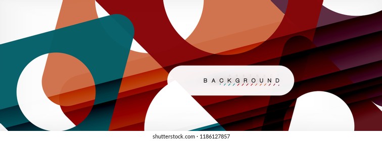 Circle and triangle vector abstract background