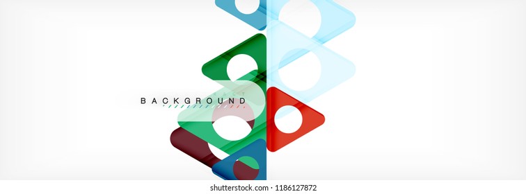 Circle and triangle vector abstract background