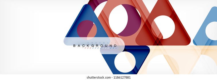 Circle and triangle vector abstract background