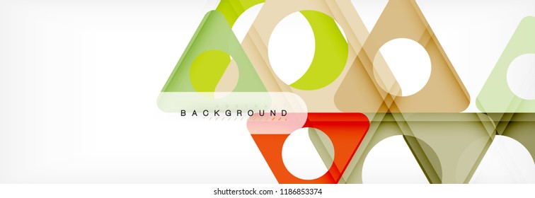 Circle and triangle vector abstract background