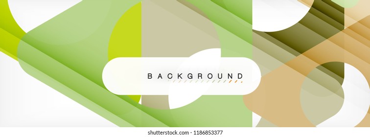Circle and triangle vector abstract background
