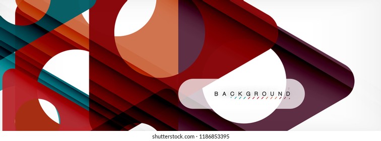 Circle and triangle vector abstract background