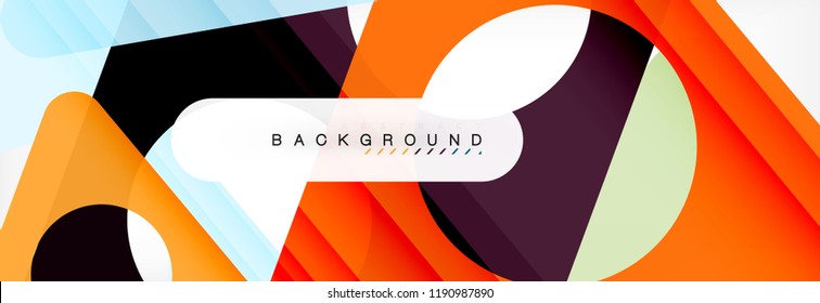 Circle and triangle vector abstract background