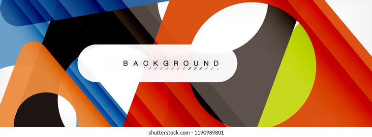Circle and triangle vector abstract background