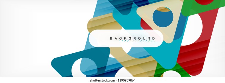 Circle and triangle vector abstract background