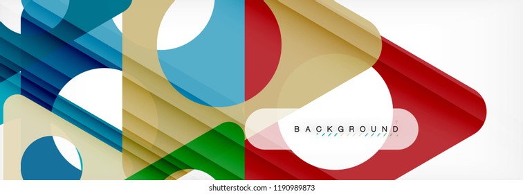 Circle and triangle vector abstract background