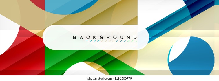 Circle and triangle vector abstract background