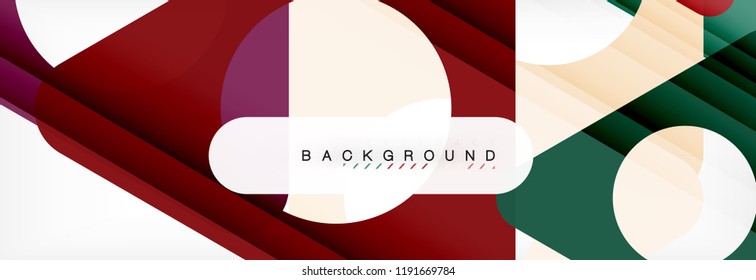 Circle and triangle vector abstract background