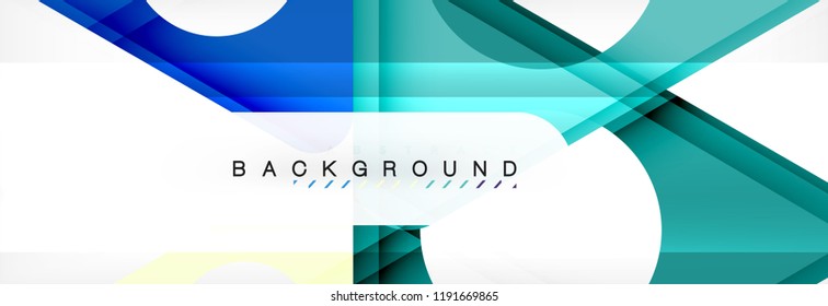 Circle and triangle vector abstract background
