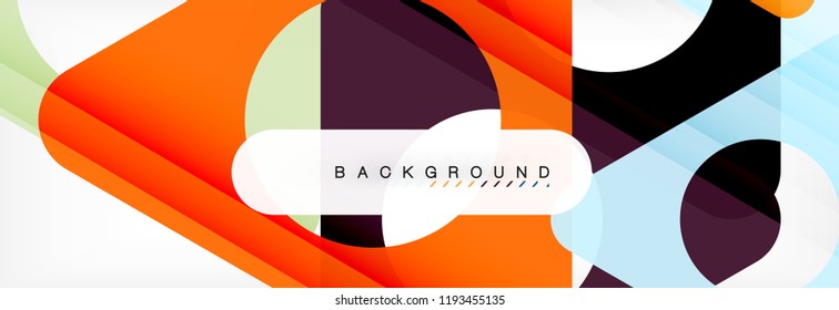 Circle and triangle vector abstract background