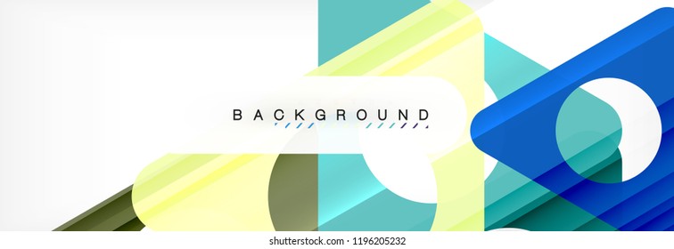 Circle and triangle vector abstract background