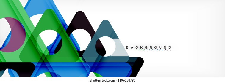 Circle and triangle vector abstract background
