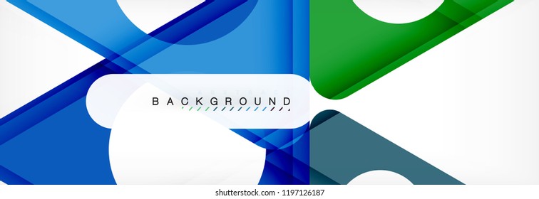 Circle and triangle vector abstract background