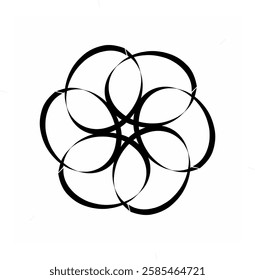 circle tribal tattoo logo and additional patterns