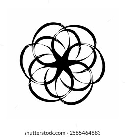 circle tribal tattoo logo and additional patterns